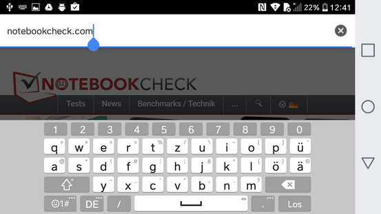 Keyboard landscape mode