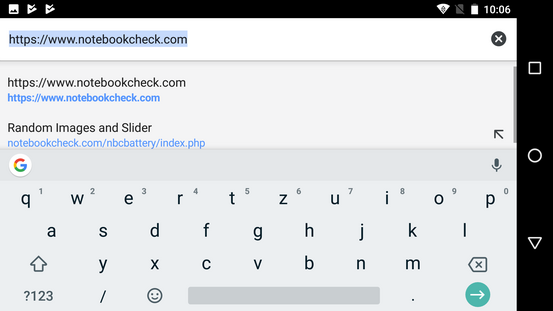 Keyboard landscape mode