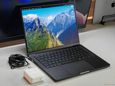 Apple MacBook Pro 14 M5 in Space Black with charger and USB-C cable