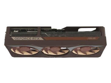 Asus GeForce RTX 5080 16GB GDDR7 Noctua OC Edition top view. (Image source: Asus)
