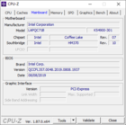 System info: CPU-Z mainboard