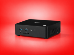 iiyama mini PC with front USB ports, a USB-C port, an SD card reader and side ventilation.