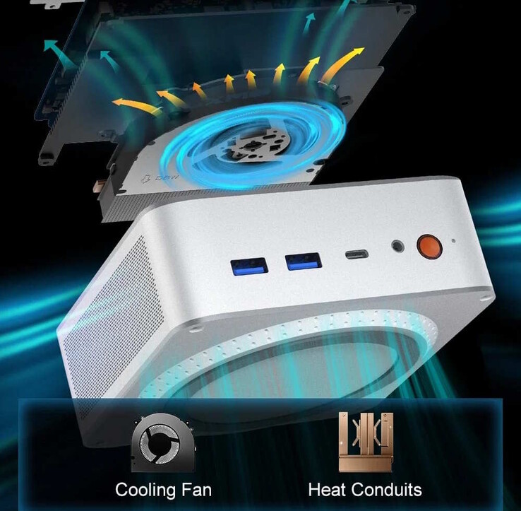 The Core i9-powered mini PC is actively cooled (Image source: Ninkear)
