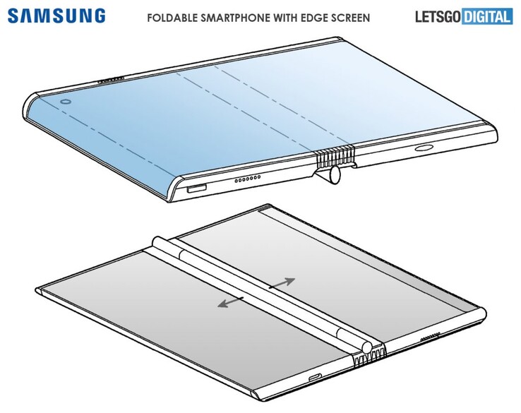 Further renders based on this patent show an innovative hinge mechanism. (Source: LetsGoDigital)