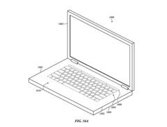 In this design, the keyboard area is actually a second screen with sensors underneath to display virtual keys. (Source: Mashable)