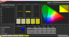 CalMAN: Saturation - AdobeRGB target colour space (calibrated)