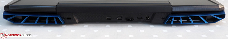 Rear: Kensington Lock, 2 x Mini DisplayPort, HDMI, USB Type-C 3.0, Power connector