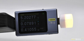 Power consumption seems reasonable at ca 0.07 A (Image source: bdos on MySKU)