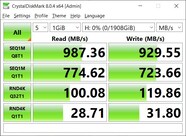 Rear USB-A (10 Gb/s, Alienware 13, MAC): Crystaldiskmark 8