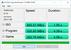 AS SSD Copy Benchmark