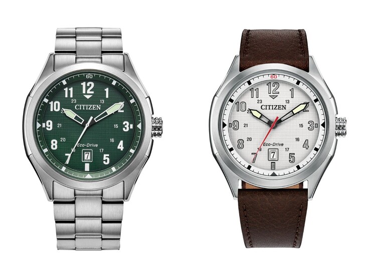 The Citizen Terra Force AW1890-51X (left) and AW1890-19B (right) watches. (Image source: Citizen, edited)