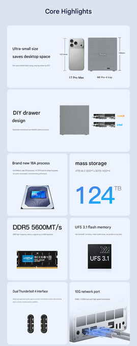 Core highlights of the ME Pro Core 3 304 (machine translated)