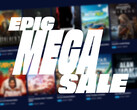 Epic Games Store Mega Sale 2025 will end on on June 12 at 15:00 UTC. Pictured: an edited screenshot of the store. (Image source: Epic Games Store)
