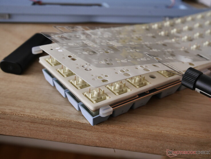 Polyurethane plate foam, an IXPE switch pad, and PE film treatment help shape the Tide65's sound profile and offer customisation options. 