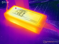 AC adapter reaches over 37 C when running demanding loads