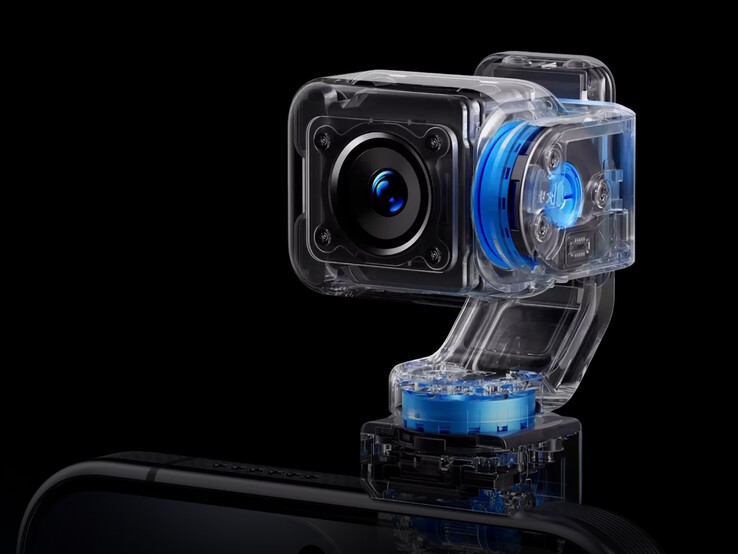 Micro motors give the gimbal camera system four degrees of freedom while stabilizing shots.