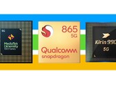 The MediaTek Dimensity 1000+ performs well. (Image source: MediaTek/Qualcomm/HiSilicon - edited)