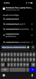 Keyboard in portrait format