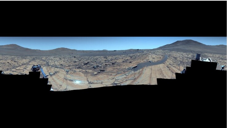The enhanced version of the image taken by Perseverance rover (Image source: NASA, JPL-Caltech, ASU, and MSSS; screenshot)