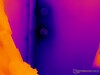 Seeing heat loss on a door