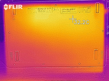 Heat development, bottom (idle)