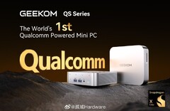 The Geekom QS Series will be the first consumer mini PC to boast a the Snapdragon X Elite SoC. (Image source: Weibo)