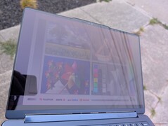 Outdoors under sunlight