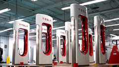 Prefabricated Superchargers make installation 50% faster (image: Tesla)