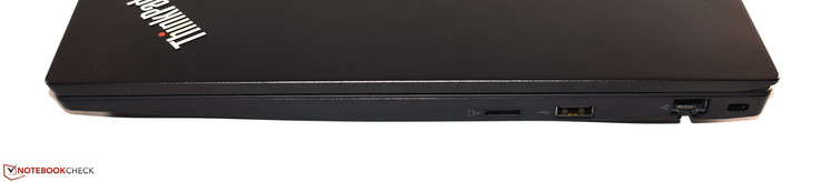 right-hand side: microSD card reader, USB 2.0 Type-A, RJ45 ethernet, Kensington lock
