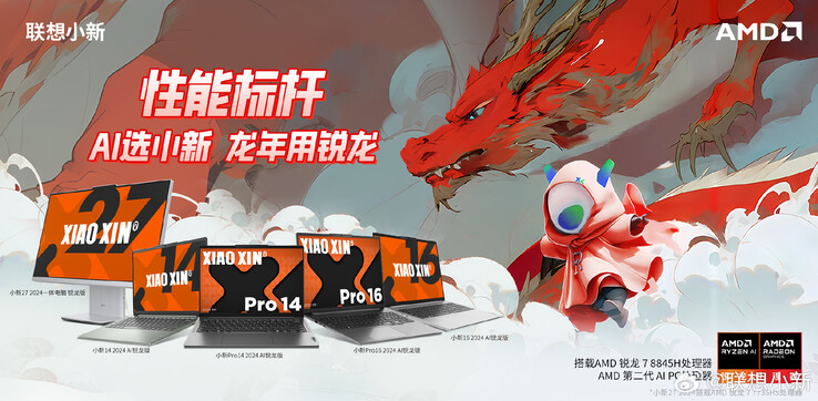 2024 Xiaoxin Ryzen Edition lineup products (Image source: Lenovo)