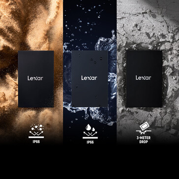 The SSD is reinforced against dust, water and drops.