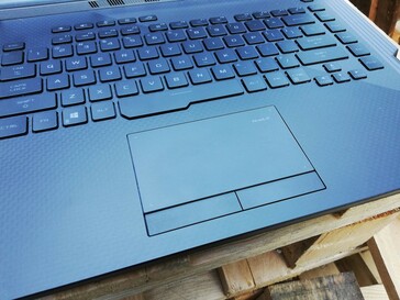 A look at the trackpad with the number pad turned off