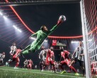 A promotional image for EA Sports FC 26 showing off an in-game screenshot with gameplay. (Image source: EA)