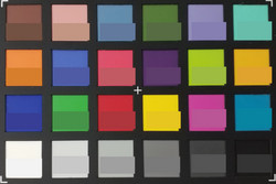 ColorChecker: The lower half of each area of colour displays the reference colour