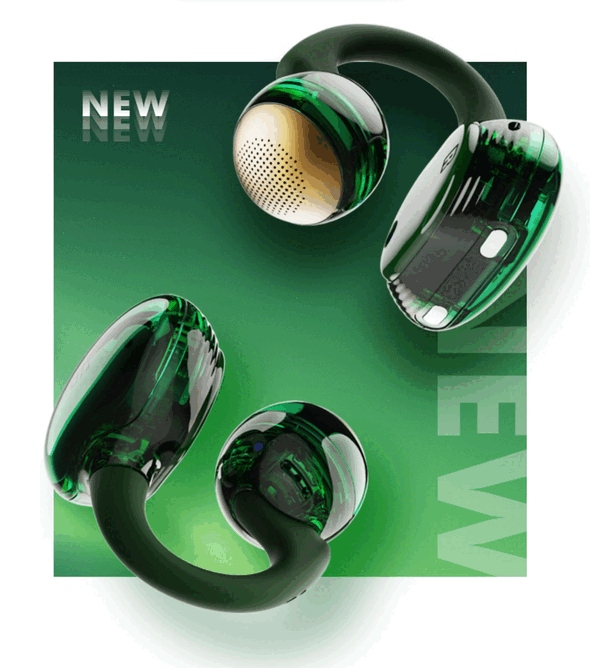 The JBL Soundgear Clips Emerald Green special edition have a transparent design.
