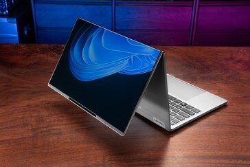 Lenovo ThinkBook Codename Flip showcasing its flexible hinge. (Image source: Lenovo)