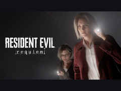 Claire Redfield and Sherry Birkin holding flashlights in the official promotional artwork for Resident Evil Requiem (Image source: Capcom)