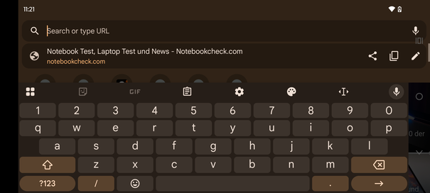 Keyboard horizontal