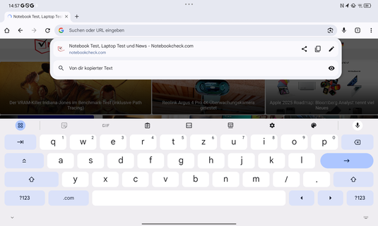 Keyboard horizontal