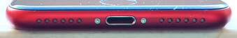 Bottom: microphone, Lightning port, speaker