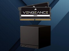 Steam Machine shown below DDR5 SO-DIMM memory (Image source: Corsair, Valve with edits)