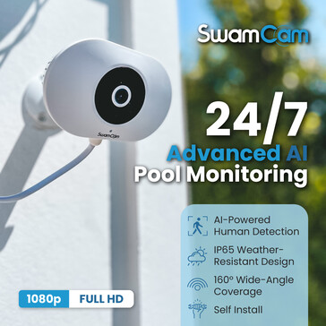 The SwamCam Deluxe Dual Camera pool surveillance system helps prevent accidental deaths due to drownings. (Image source: SwamCam)
