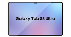 The Galaxy Tab S8 Ultra is expected to arrive alongside two other Tab S8 series tablets. (Image source: @UniverseIce - edited)