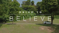 The first Tesla ad is titled 'Drive to Believe' (image: Tesla Asia/Twitter)