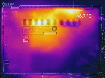 Temperature development underside (load)