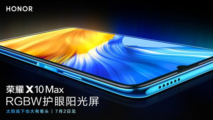 A poster for the X10 Max's new display spec. (Source: Weibo via HuaweiCentral)