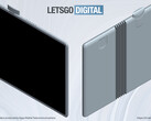 The new "OPPO foldable pop-up phone" render. (Source: LetsGoDigital)
