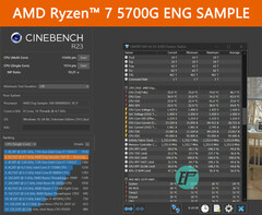 AMD Ryzen 7 5700G Engineering Sample - Cinebench R23 Multi. (Image Source: hugohk on eBay).