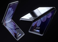 The Galaxy Z Flip might look like this. (Source: LetsGoDigital)