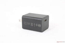 Very small (~4.6 x 3.5 x 3 cm) 65 W universal USB-C AC adapter